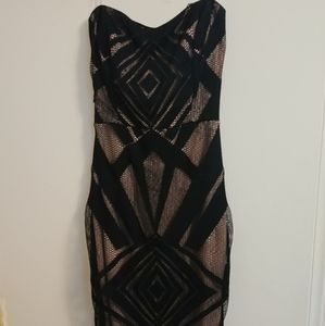 Art Deco, strapless cocktail dress